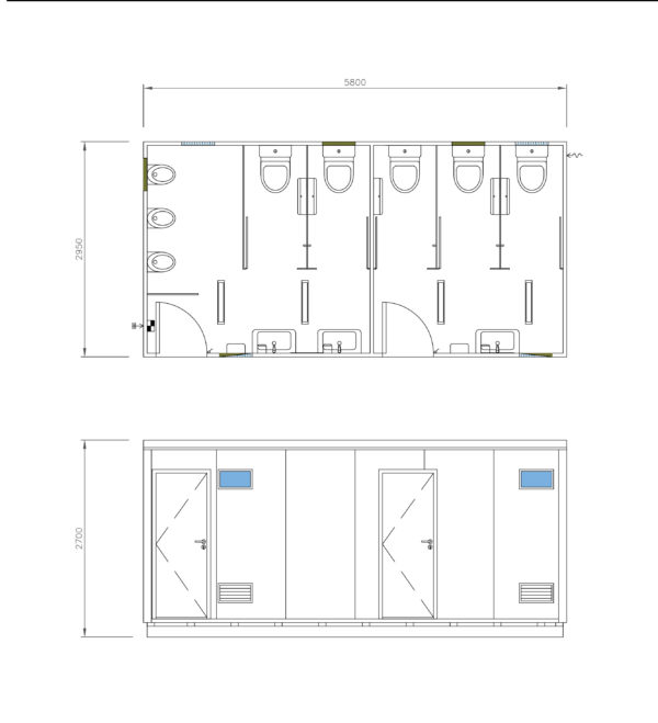 Plan T - Ablution Suite | Ablutions Blocks by Cube NZ